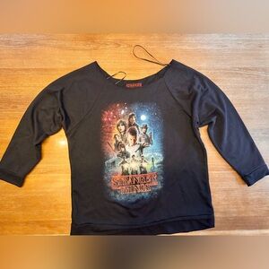 Like New Stranger Things off the shoulder 3/4 sleeve top size medium